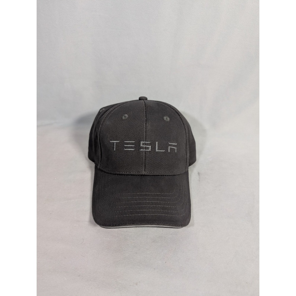 Tesla Black Gray Baseball Cap - image 1